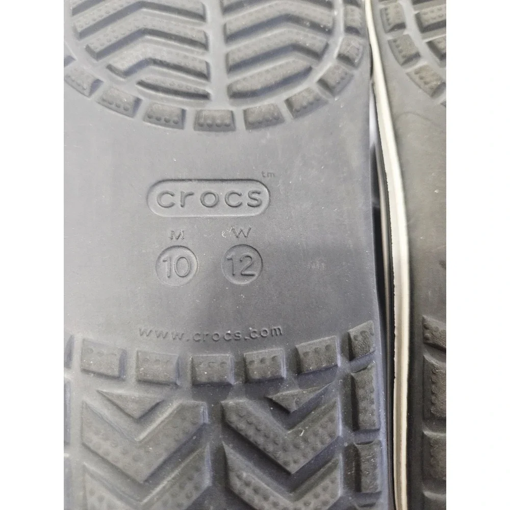 Crocs Unisex‎ Bayaband Flip Sandals Black/White US Men's 12 Women's 10